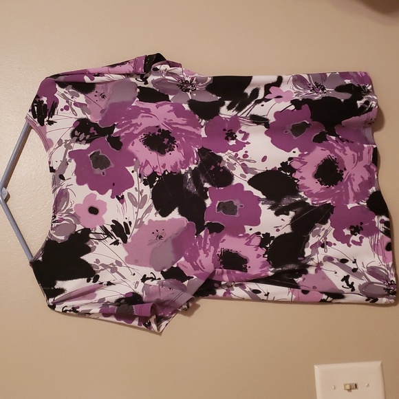 East Fith Strength Poly Blouse Purple & Black Large - Picture 3 of 5